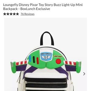 Box lunch exclusive, buzz light up loungefly mini backpack
